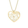Hollow Map Necklace — Heart / 18K Gold Plated Base Stainless Steel