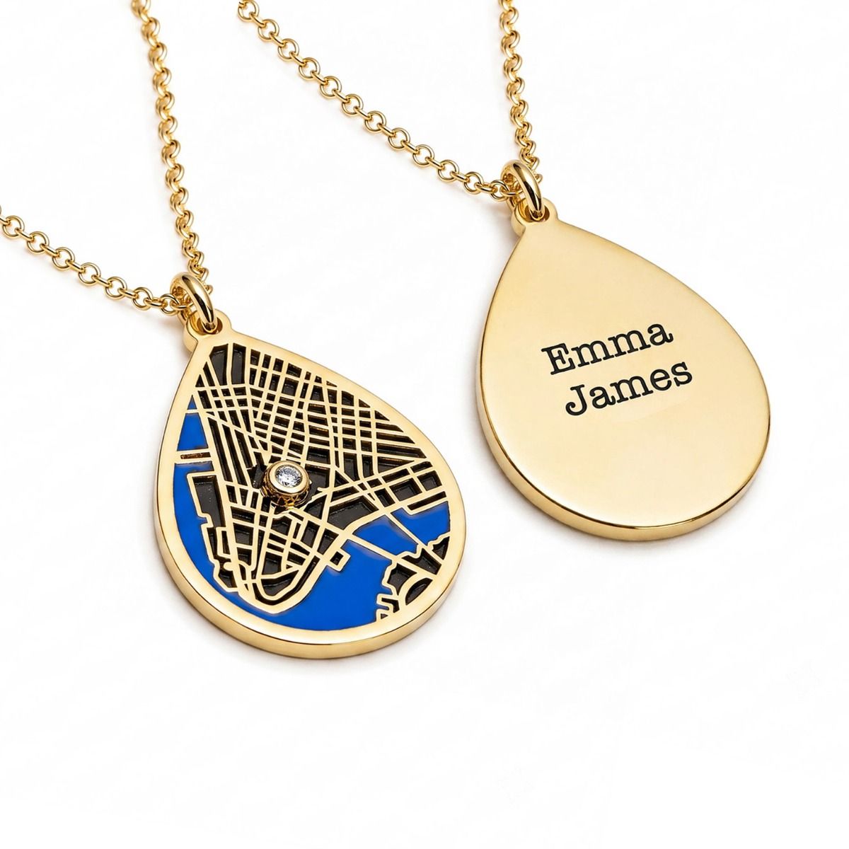 Where Our Story Began – Custom Map & Engraved Necklace