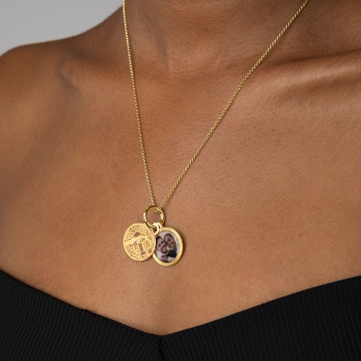 Where We Began – Custom Map & Photo Necklace