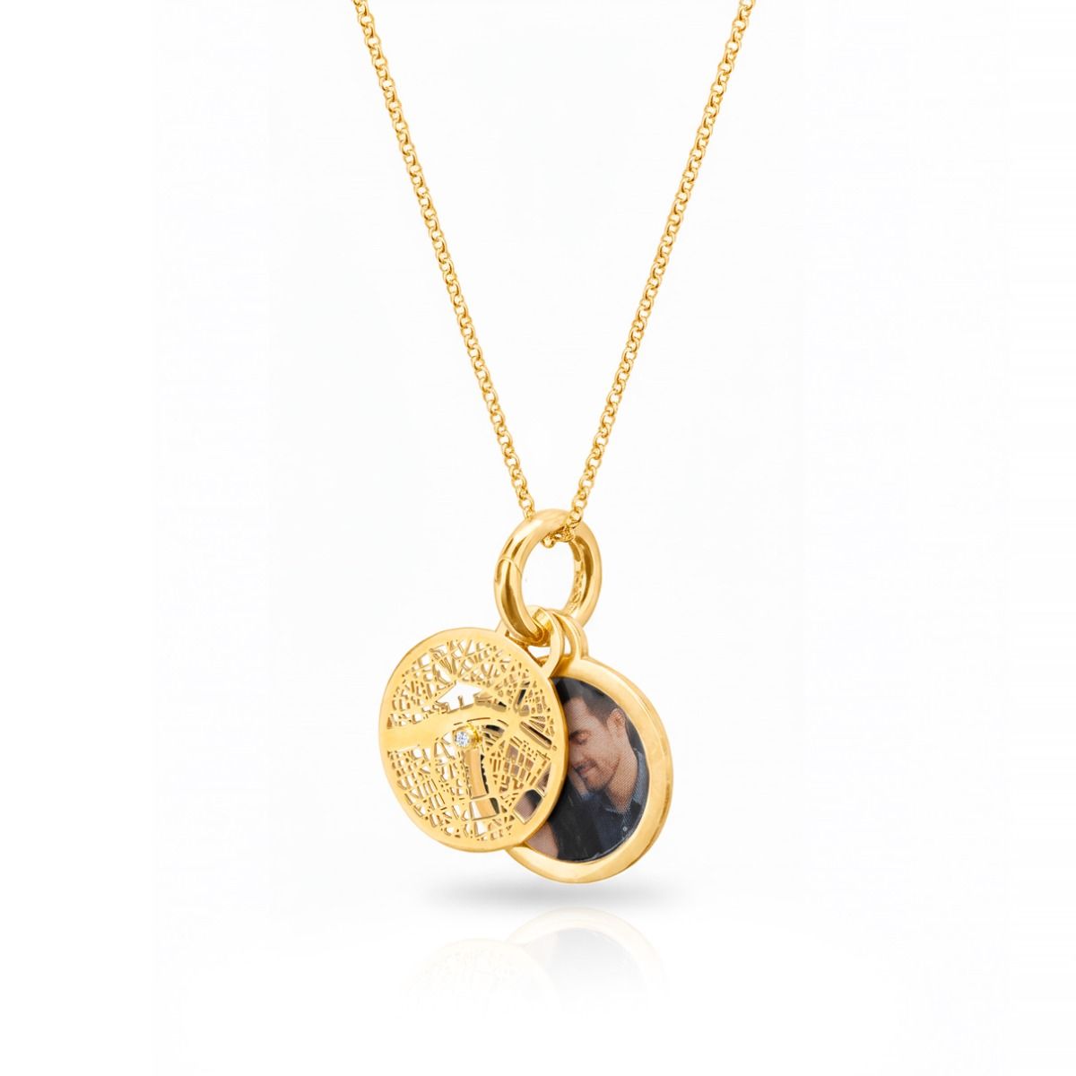 Where We Began – Custom Map & Photo Necklace